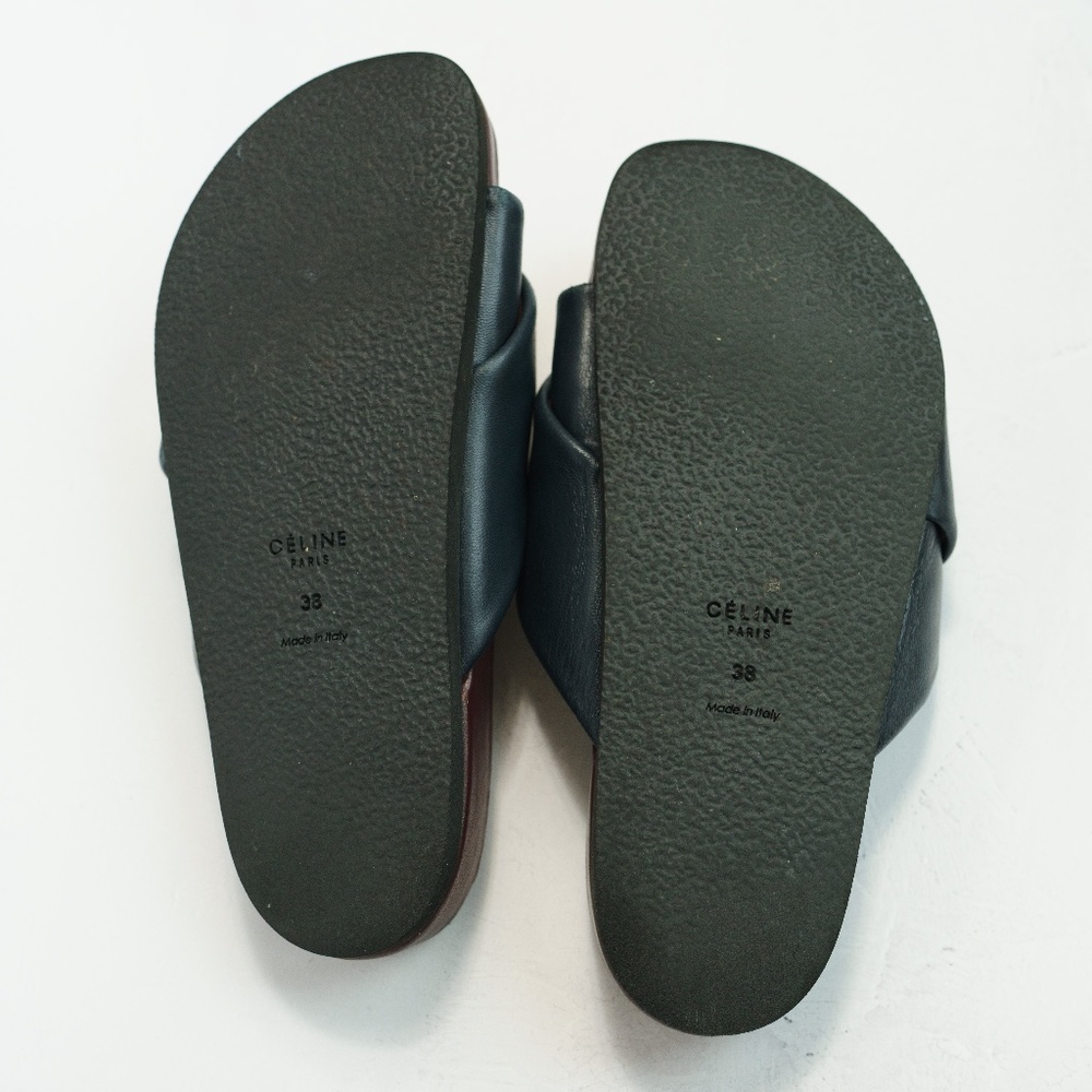 CELINE Twist Leather Mules | Slide Sandals | Black | 38 / 8.5 - Picture 10 of 10